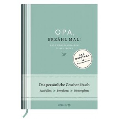 Opa, erzähl mal! | Elma van Vliet: Das Erinnerungsalbum deines Lebens [Gebundene Ausgabe] [2016] Vli