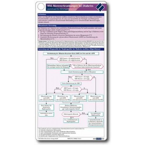 NVL Nierenerkrankungen bei Diabetes pocketcard Set Kitteltaschenversion