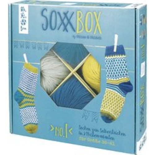 SoxxBox No. 1 - Petrol/ Hellpetrol/ Curry/ Grau