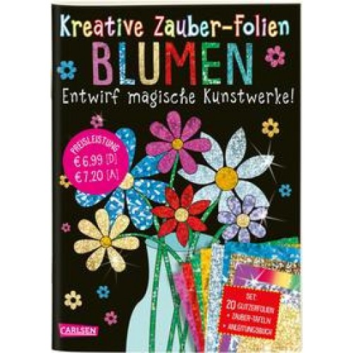 Kreative Zauber-Folien: Blumen: Set mit 10 Zaubertafeln, 20 Folien und Anleitungsbuch