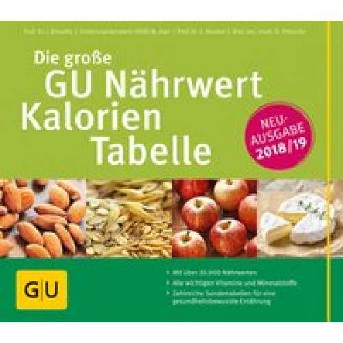 Die große GU Nährwert-Kalorien-Tabelle 2018/19
