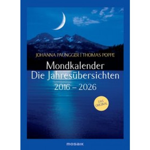Mondkalender - die Jahresübersichten 2016-2026