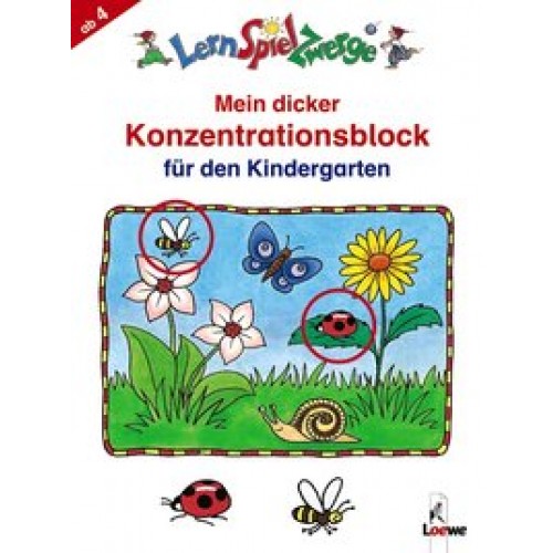 LernSpielZwerge - Mein dicker Konzentrationsblock für den Kindergarten