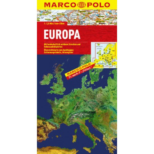 MARCO POLO Länderkarte Europa, physisch 1:2 500 000