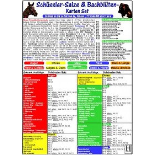 Schüssler-Salze & Bachblüten-Karten-Set - Tierheilkunde